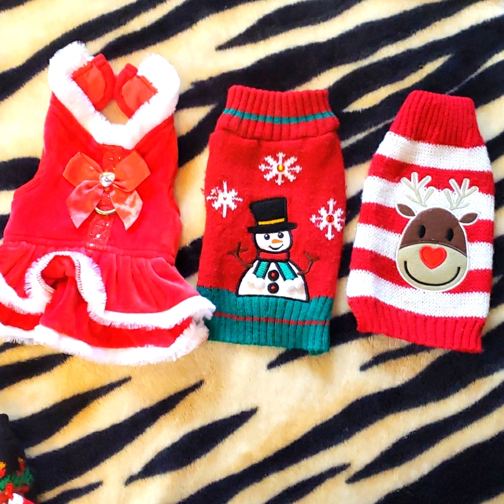 Adorab Doggie Christmas outfits sz XXS & XS